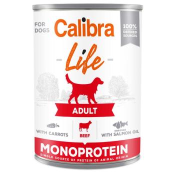 6x400g Calibra Dog Life Adult marha & sárgarépa nedves kutyatáp kép