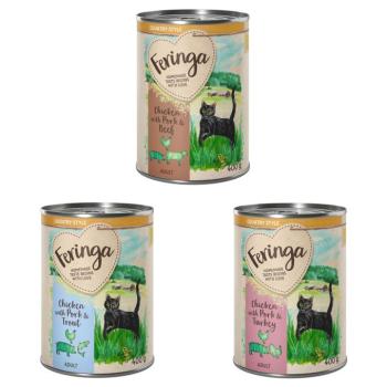 6x400g Feringa Country Style Menü nedves macskatáp Mix 1: pulyka, marha, pisztráng kép
