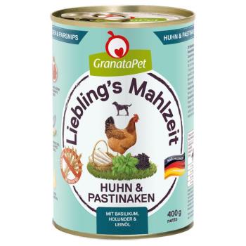 6x400g Granatapet Liebling's Mahlzeit Csirke & pasztinák nedves kutyatáp kép