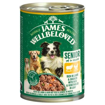 6x400g James Wellbeloved Senior Dog Hypoallergenic bárány & csirke pástétom nedves kutyatáp kép