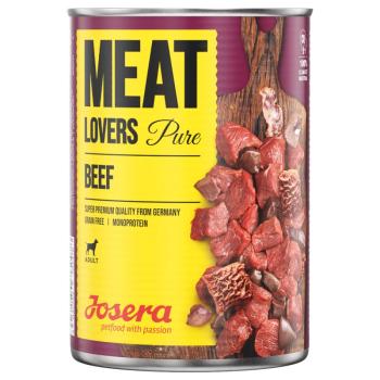 6x400g Josera Meatlovers Pure Marha nedves kutyaeledel kép