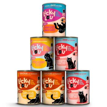 6x400g Lucky Lou Adult Tasty mix (4 változattal) próbacsomag nedves macskatáp kép