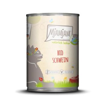 6x400g MjAMjAM Bio Naturally Delicious bio sertés nedves macskatáp kép