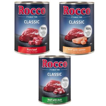 6x400g Rocco Classic nedves kutyatáp Exkluzív-mix: marha pur, marha/lazac, marha/kacsa kép