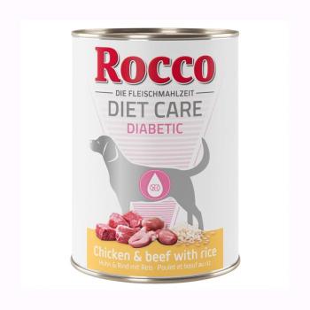 6x400g Rocco Diet Care Diabetic csirke, marha & rizs nedves kutyatáp kép