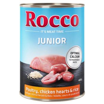 6x400g Rocco Junior csirkeszív & rizs + kalcium nedves kutyatáp kép