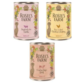 6x400g Rosie's Farm Adult nedves kutyatáp- Mix I. 3 fajtával: csirke, marha, bárány kép