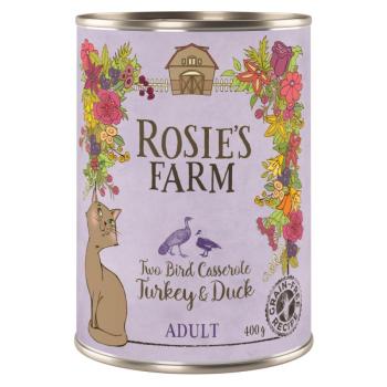 6x400g Rosie's Farm Adult Pulyka & kacsa nedves macskatáp kép