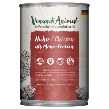 6x400g Venandi Animal Monoprotein csirke nedves macskaeledel kép