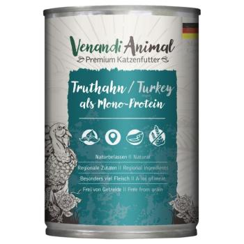6x400g Venandi Animal Monoprotein Pulyka nedves macskaeledel kép