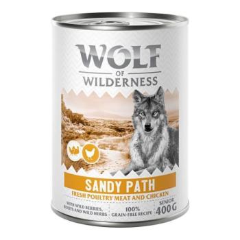 6x400g Wolf of Wilderness Senior "Expedition" - Sok szárnyassal nedves kutyatáp - Sandy Path - Szárnyas csirkével kép