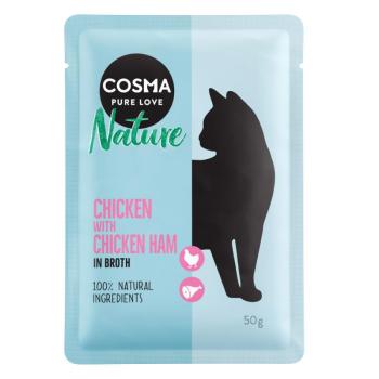 6x50g Cosma Nature tasakos nedves macskatáp- Csirke & csirkesonka kép