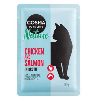 6x50g Cosma Nature tasakos nedves macskatáp- Csirke & lazac kép