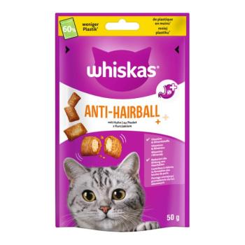 6x50g Whiskas Anti-Hairball étrend-kiegészítő eledel macskáknak kép