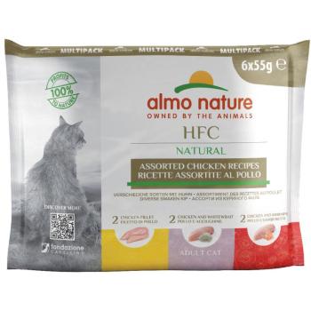 6x55g Almo Nature Classic tasakos nedves macskatáp multipack-3 fajta csirkre kép