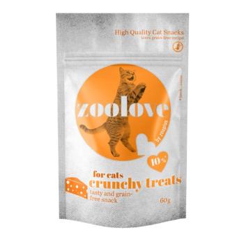 6x60g zoolove crunchy treats macskasnack- sajt kép