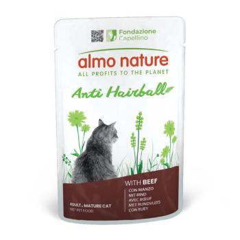 6x70g Almo Nature Functional Anti Hairball nedves macskatáp-marha kép