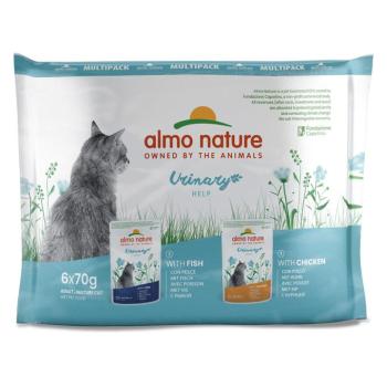 6x70g Almo Nature Functional Urinary Help nedves macskatáp mix: 3 x lazac + 3 x pulyka kép