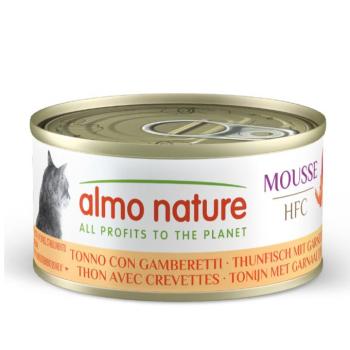 6x70g Almo Nature HFC Cat Mousse Tonhal & garnélarák nedves macskatáp kép