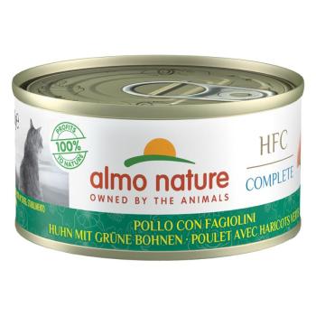 6x70g Almo Nature HFC Complete Csirke & zöldbab nedves macskaeledel kép