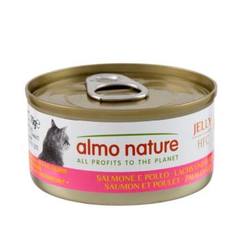 6x70g Almo Nature HFC lazac & csirke aszpikban nedves macskatáp kép