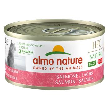 6x70g Almo Nature HFC Natural lazac Made in Italy nedves macskatáp kép