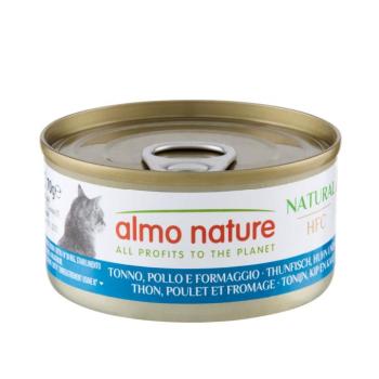 6x70g Almo Nature HFC Natural Tonhal, csirke & sajt nedves macskatáp kép