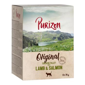 6x70g Purizon Adult Csirkefilé, bárány & lazac gabonamentes nedves macskatáp kép