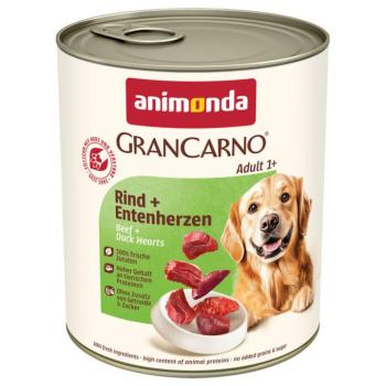 6x800g animonda GranCarno Original Adult marha & kacsaszív nedves kutyatáp kép