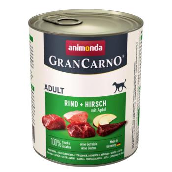 6x800g Animonda GranCarno Original Adult Marha, szarvas & alma ízben nedves kutyaeledel kép