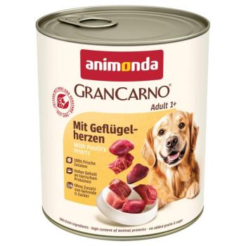 6x800g animonda GranCarno Original Adult szárnyasszív nedves kutyatáp kép