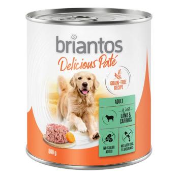 6x800g Briantos Delicious Paté Bárány & sárgarépa nedves kutyatáp kép