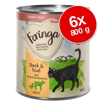 6x800g Feringa Classic Meat Bárány & marhanedves macskatáp kép