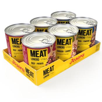 6x800g Josera Meatlovers Menü nedves kutyatáp Vegyes csomagban kép