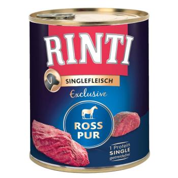 6x800g RINTI Singlefleisch Exclusive nedves kutyatáp- Ló pur kép