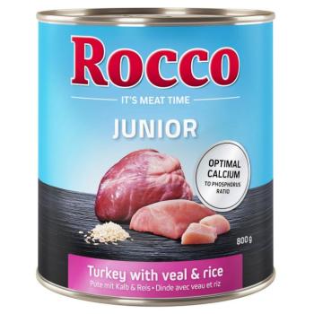 6x800g Rocco Junior Pulyka, borjúszív & rizs nedves kutyatáp kép