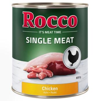 6x800g Rocco Single Meat Csirke nedves kutyatáp kép