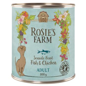 6x800g Rosie's Farm Adult Hal & csirke nedves kutyatáp 5+1 ingyen akcióban kép