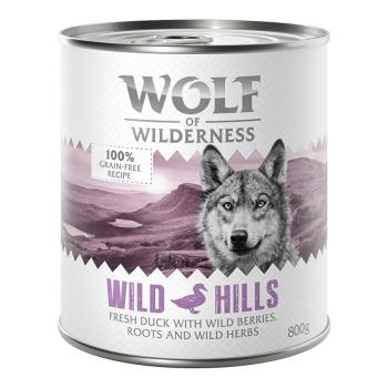 6x800g Wolf of Wilderness Wild Hills kutyatáp - Kacsa kép