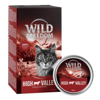 6x85g Wild Freedom Adult tálcás nedves macskatáp- High Valley - marha & csirke kép
