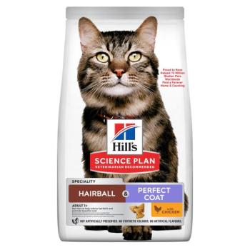 7kg Hill's Science Plan Hairball & Perfect Coat Adult csirke száraz macskatáp kép