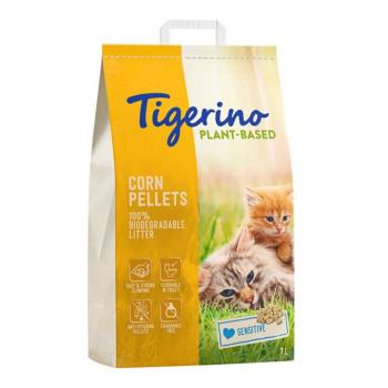 7l Tigerino Plant-Based kukorica macskaalom - Sensitive, parfümmentes kép