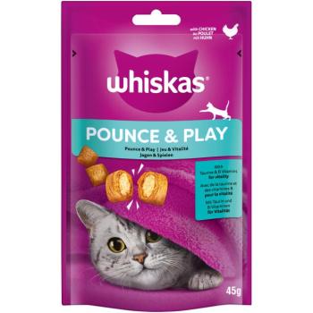 8 x 45 g Whiskas Snacks Pounce & Play csirke macskasnack kép
