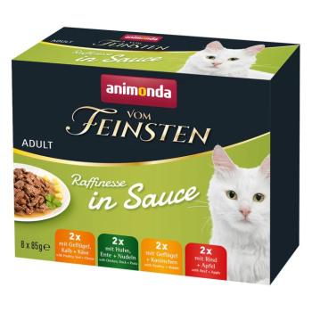 8x85g Animonda vom Feinsten Adult Raffinesse nedves macskaeledel szószban vegyes csomag kép