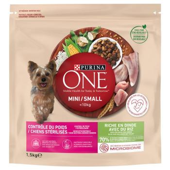 9 kg (6 x 1,5 kg) Purina One Mini Weight Control / Sterilised pulyka & csirke száraz kutyatáp kép