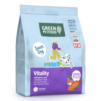 900g Green Petfood Dog Vitality rovarok & kacsa száraz kutyatáp kép