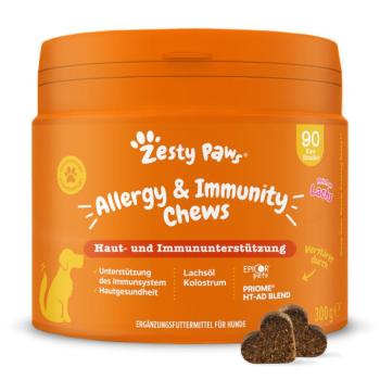 90db Zesty Paws Allergy & Immunity Chews lazac étrend-kiegészítő eledel kutyáknak kép