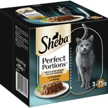 96x37,5g Sheba Perfect Portions Pulyka szószban nedves macskatáp kép