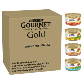 96x85g Gourmet Gold Terrine zöldséggel nedves macskatáp kép