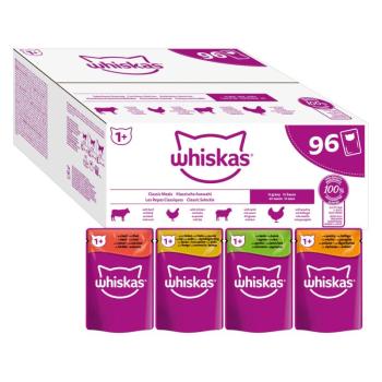 96x85g Whiskas Adult 1+ klasszikus válogatás szószban nedves macskatáp kép